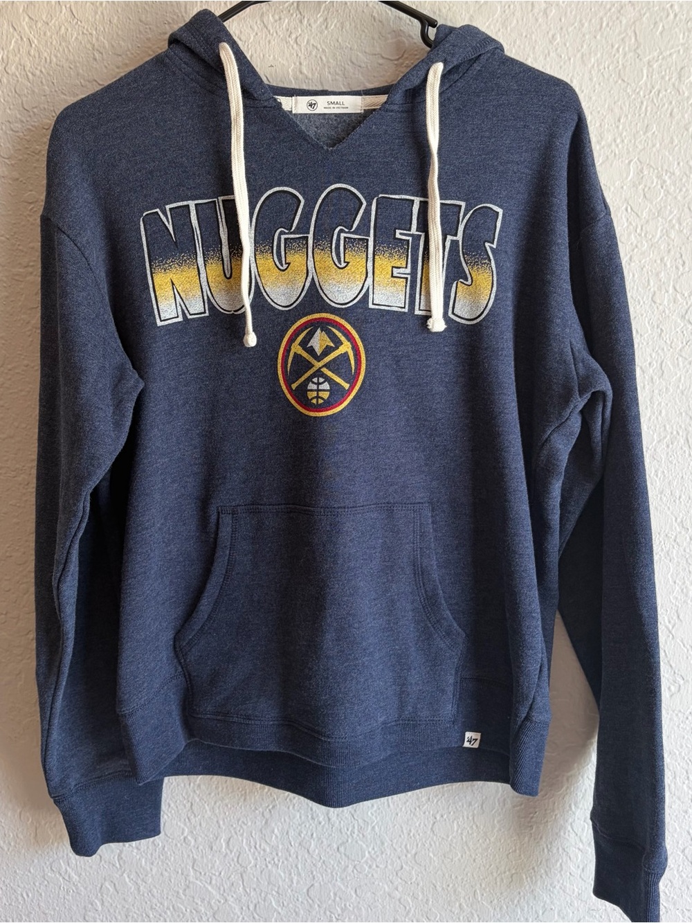Denver Nuggets ‘47 Brand Navy Pullover Hoodie - Women’s Small MINT NBA
